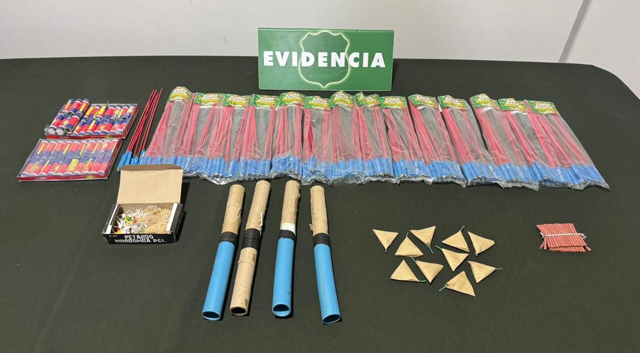 Detenido por venta ilegal de fuegos en feria navideña