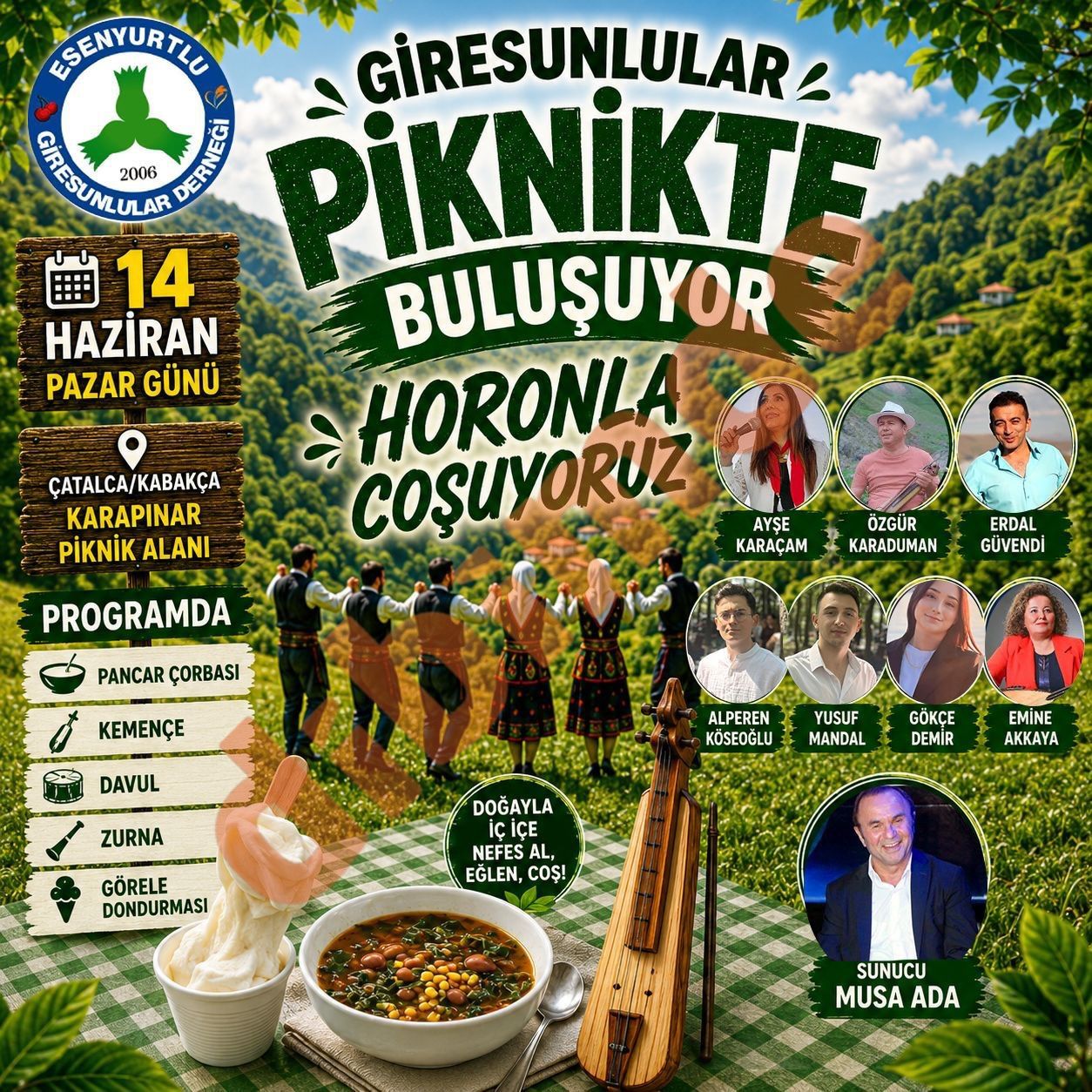 Giresunlular Piknikte Buluşuyor: Ayşe Karaçam Konseriyle Karadeniz Coşkusu Zirveye Çıkacak