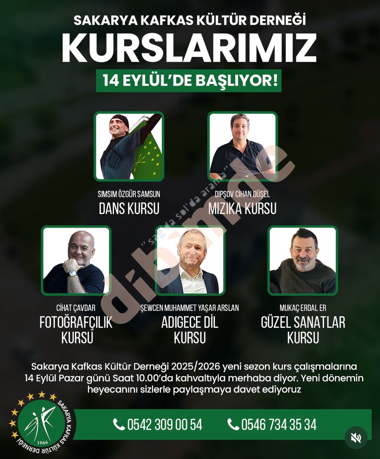 Sakarya Kafkas Kültür Derneği Yeni Sezon Kursları Başlıyor 🎉