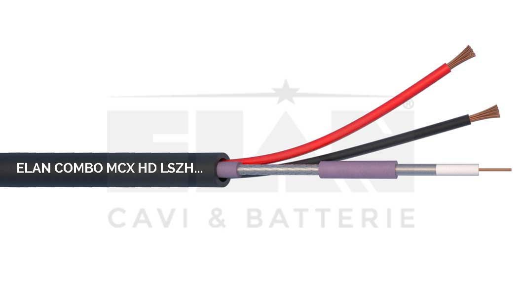 MATASSA CAVO ELAN COASSIALE COMPOSTO TVCC HD MCX 2X0,75 083051 100MT 100M BOBINA