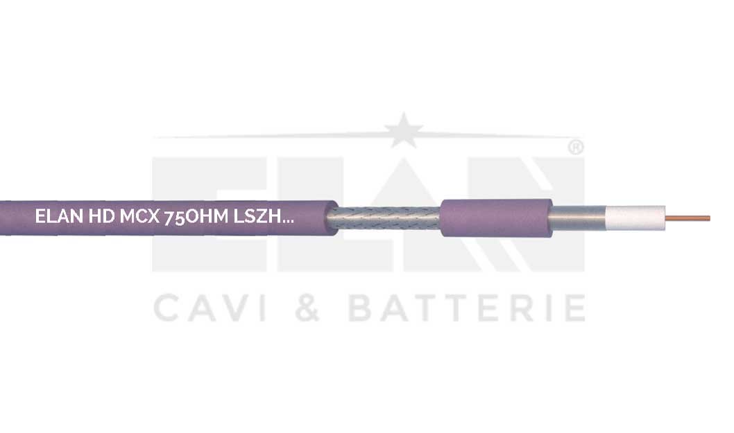 MATASSA CAVO ELAN COASSIALE HD MICROCOAX (MCX) 75 OHM GUAINA LSZH 081491 100MT