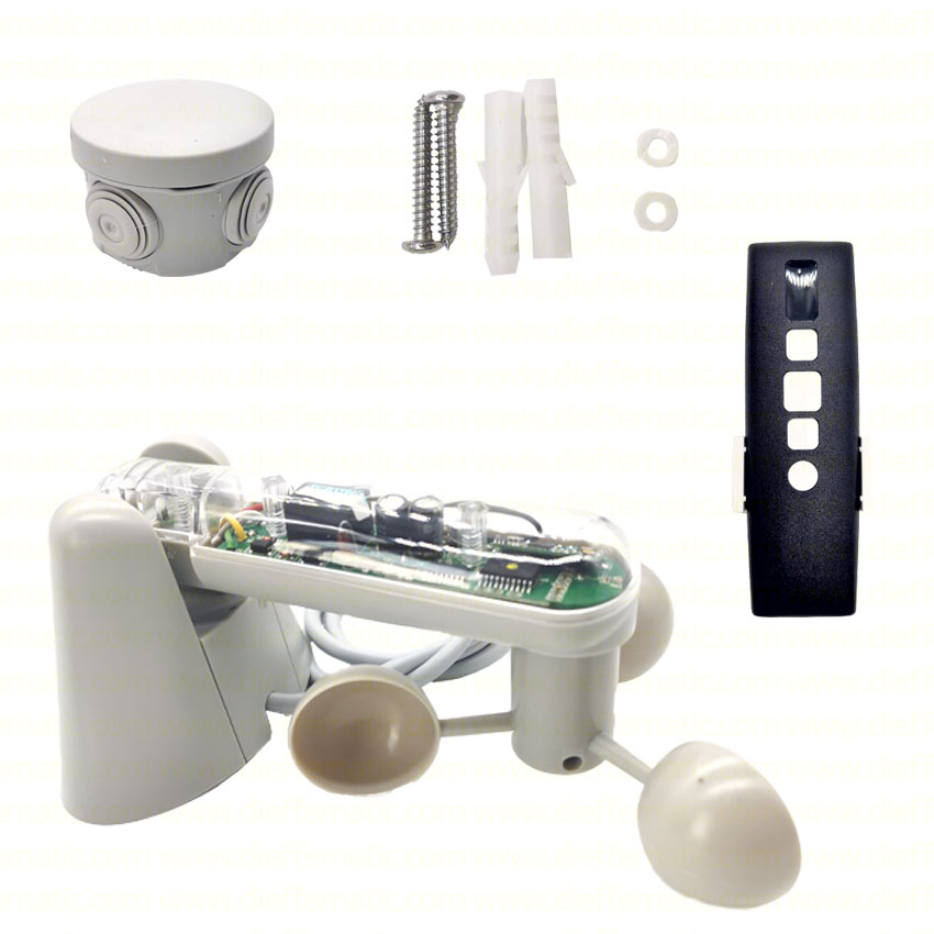 KIT COMPLETO CENTRALE SENSORE VENTO LUCE TELECOMANDO X TENDA TENDE DA SOLE KITA