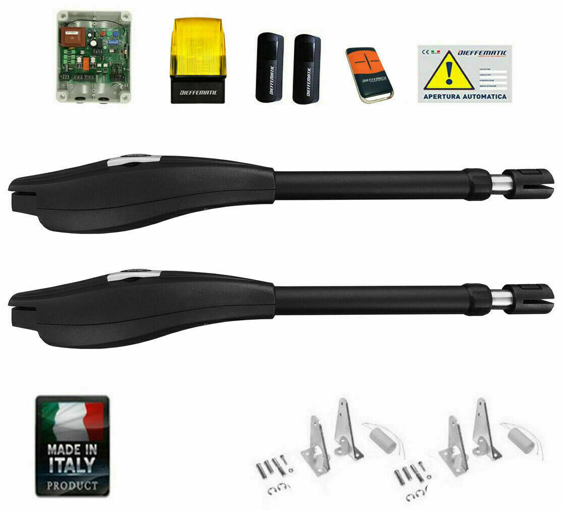 KIT AUTOMAZIONE DIEFFEMATIC TRV 230V AUTOMATISMO CANCELLI CANCELLO PROFESSIONALE