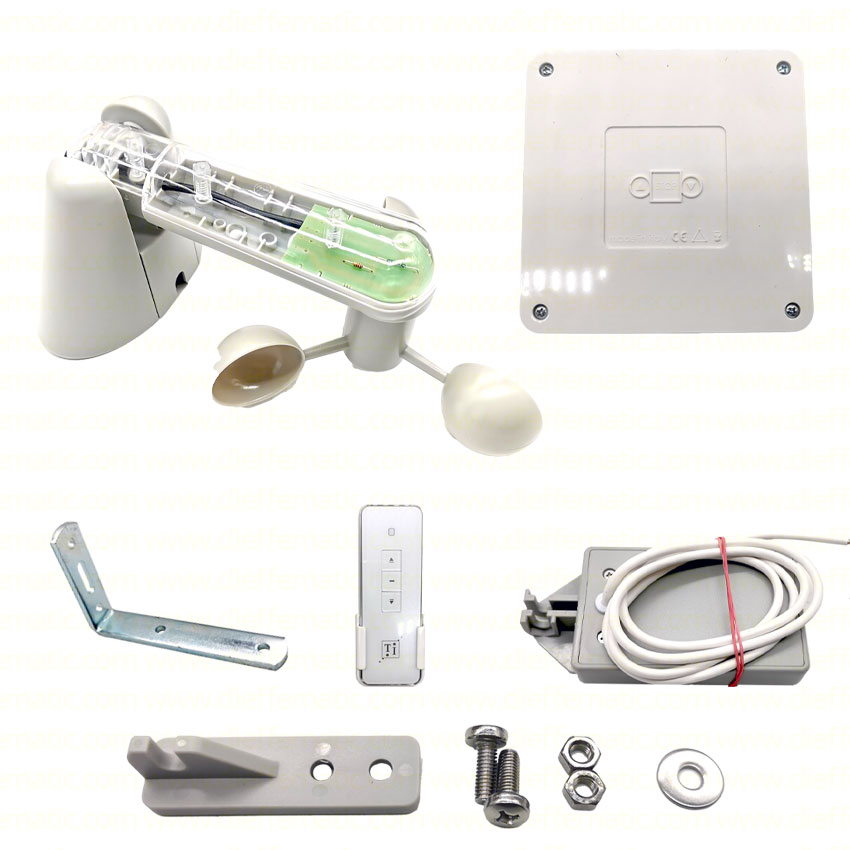 KIT CENTRALE SENSORE PIOGGIA VENTO ACQUA TAPPARELLA TENDA DA SOLE TLC 433 KITI