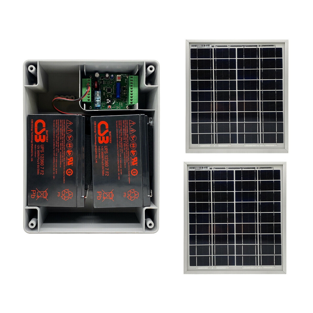 KIT ALIMENTAZIONE A PANNELLI SOLARI PER AUTOMAZIONI 24V PER PORTE GARAGE BOX