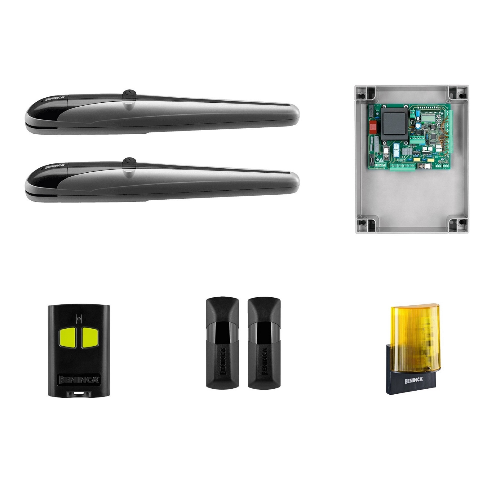 KIT AUTOMAZIONE PER CANCELLI A BATTENTE 230 VAC 3M BENINCA' 9598106 KBOB30ME.B