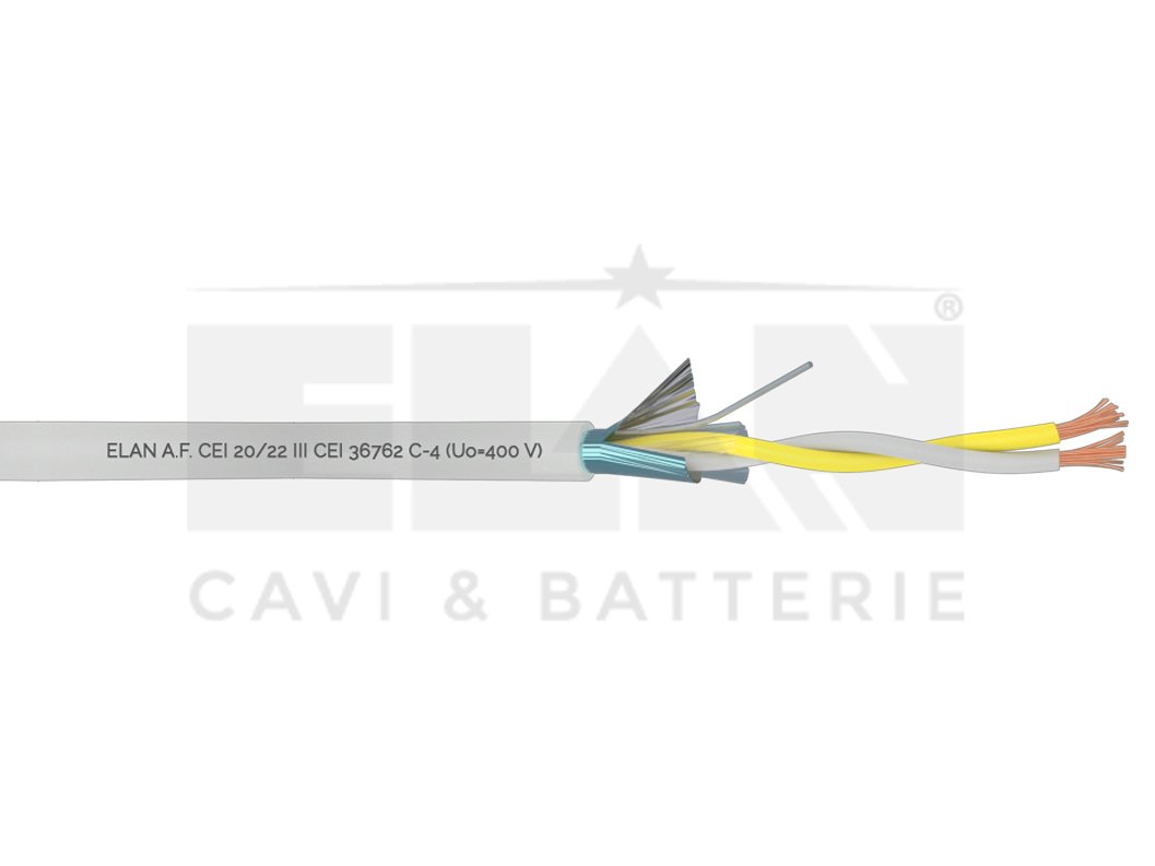 MATASSA CAVO ELAN ALLARME TWISTATO SCHERMATO 2X1,00 BUS/RS485 PVC 032101 100MT