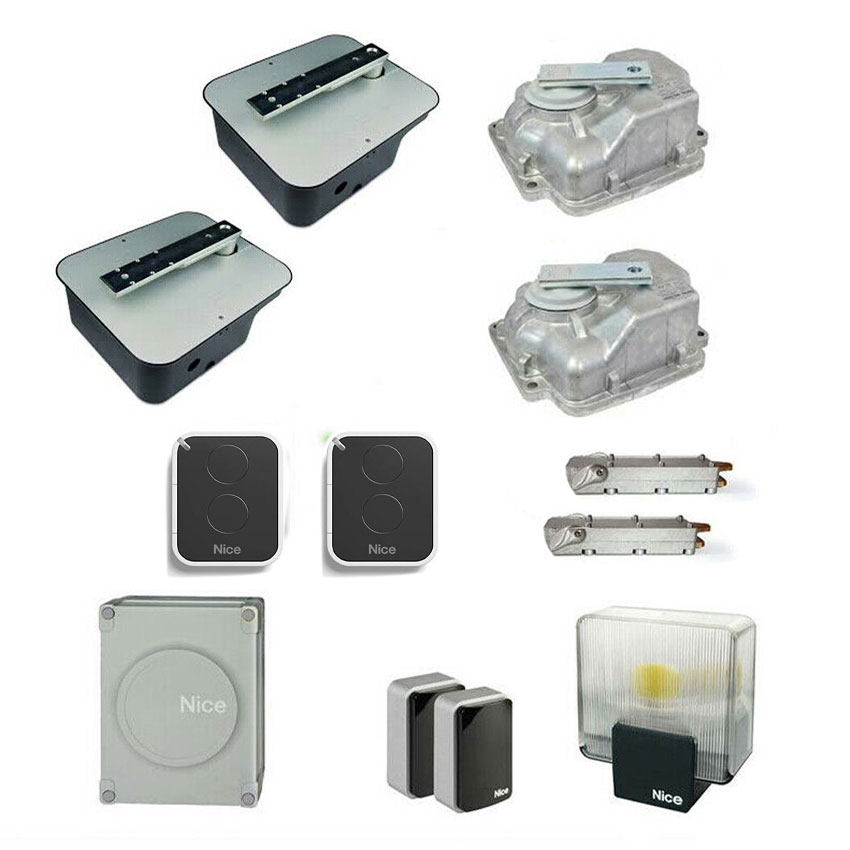 KIT CANCELLO A BATTENTE ME3000 MFAB3000 3M M-FAB INTERRATO NICE CON CASSE CASSA