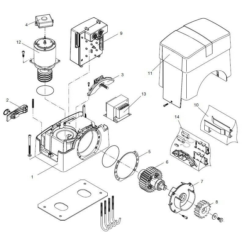 CARTER MOTORE BENINCA' 9686327 RICAMBIO ORIGINALE AUTOMAZIONE AUTOMATISMI NUOVO