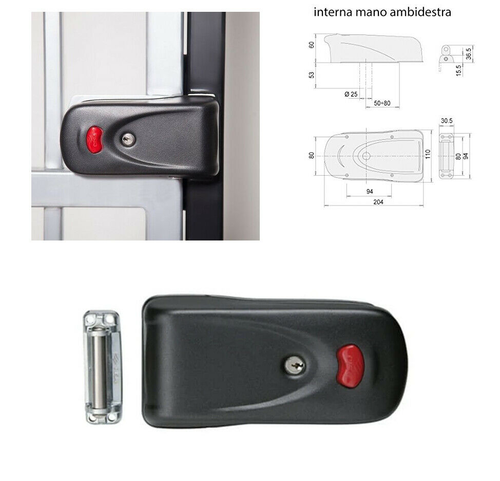 ELETTROSERRATURA ELETTRO SERRATURA CISA ELETTRIKA 1A731 c/ CON PULSANTE 12V