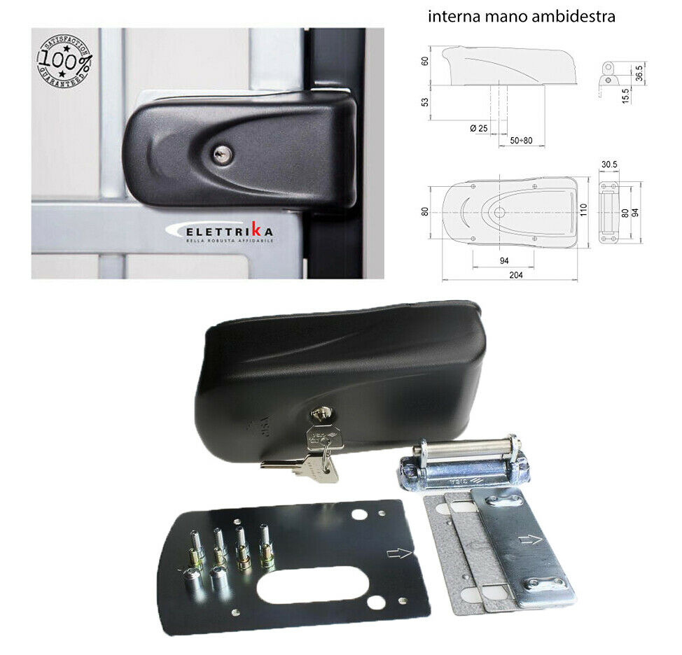 ELETTROSERRATURA ELETTRO SERRATURA CANCELLI ANTE BATTENTI CISA ELETTRIKA 721 12V
