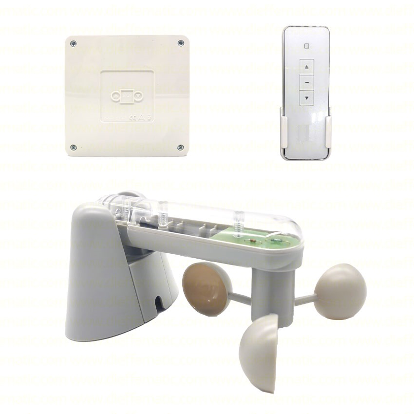KIT PER QUATTRO 4 MOTORI CENTRALINA SENSORE VENTO TELEC TENDA TENDE DA SOLE KITL