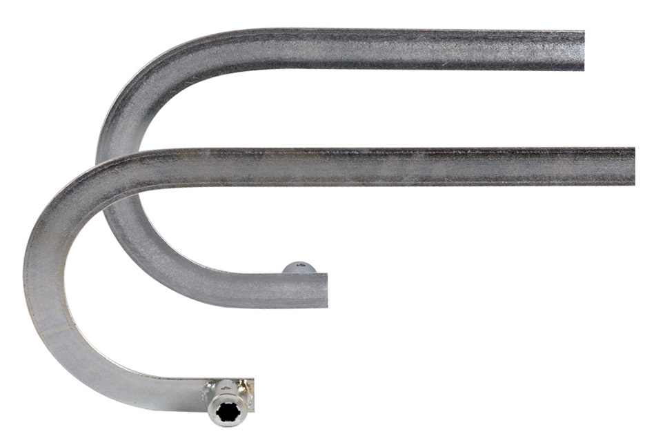 COPPIA BRACCI CURVI PER 2 MOTORI PORTA BASCULANTE GARAGE BASIC BAZER 755754