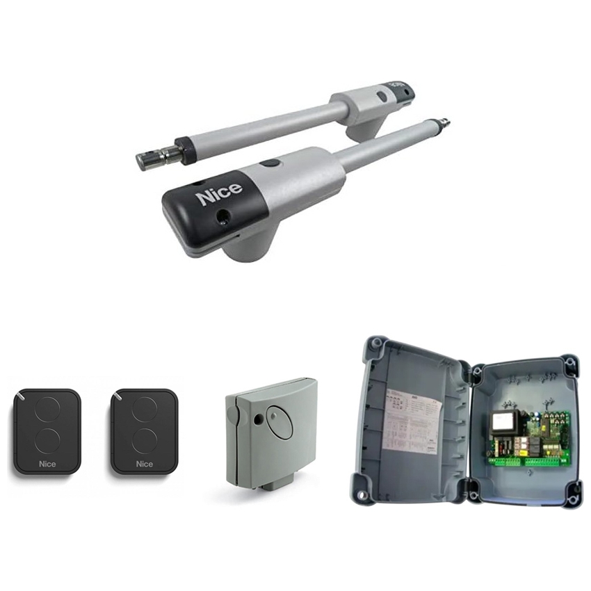 KIT AUTOMAZIONE CANCELLI A BATTENTE ANTE 3M NICE TOOKIT 230 V TOO3000KLT NUOVO