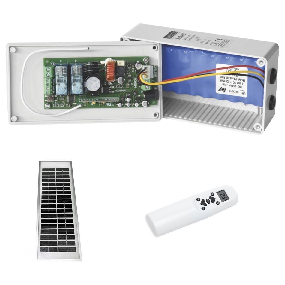 KIT CENTRALE FOTOVOLTAICA PER 1 MOTORE NEKOS MY-SUN1 6720026 AUTOMAZIONE NUOVO