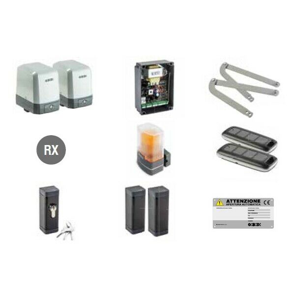 KIT AUTOMAZIONE PER CANCELLI A BATTENTE GIBIDI KIT SNAPPER K454/BFSLT ORIGINALE
