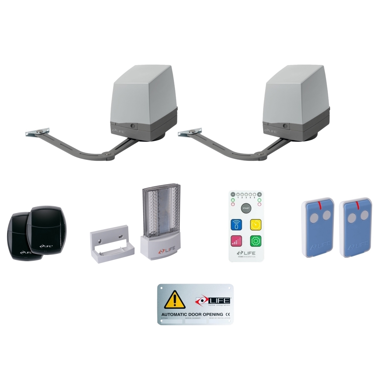 KIT PER CANCELLO A BATTENTE LIFE SETUP ARMOR UNI DL 042 1KT5570000 AUTOMAZIONE