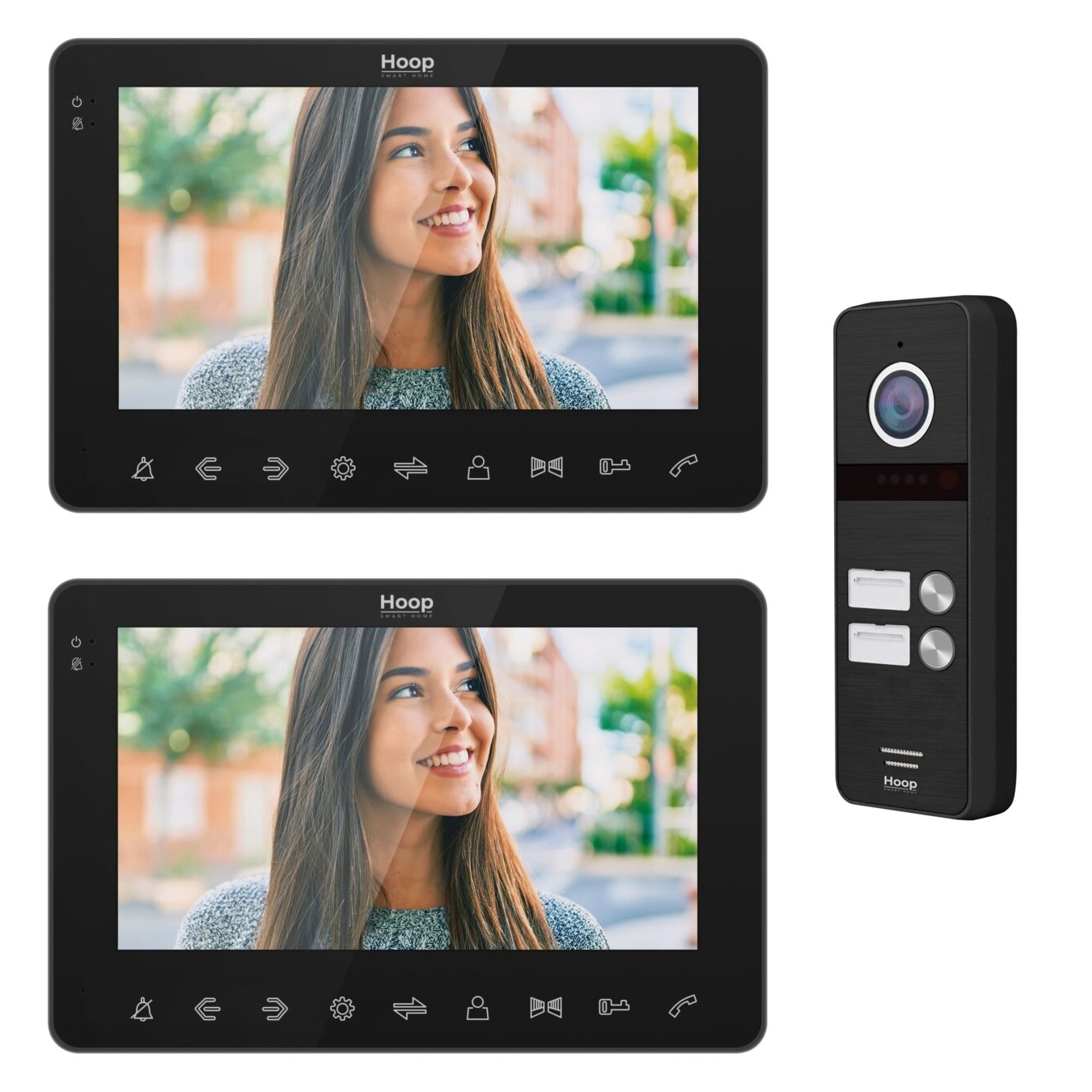 DPLUS KIT VIDEOCITOFONO 2 MONITOR INTERNI + UNITÀ ESTERNA KIT2_TAG7WIFIB