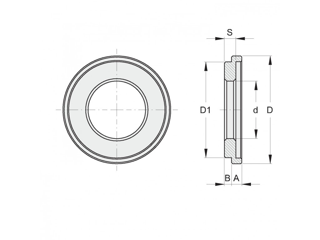 Boccola Sp.4,8 Per D.40 Foro D.24 Zincata Fac 105Sp05