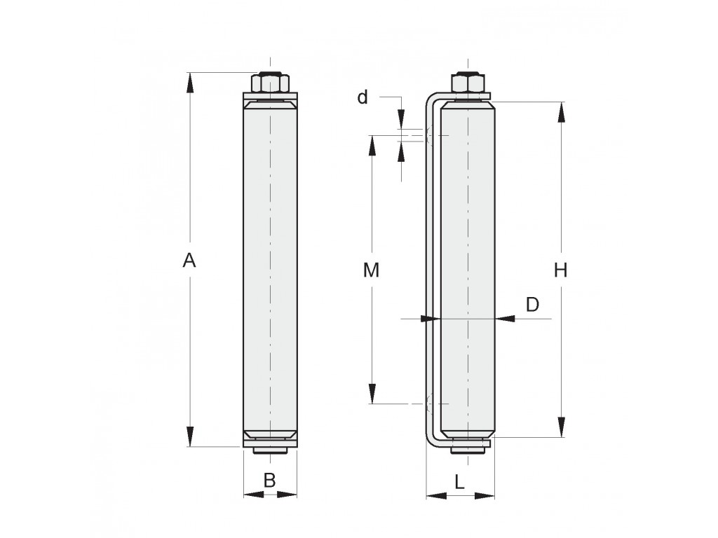 Oliva D.40X250 Con Staffa Di Supporto Fac 118.5 Va3107.D40