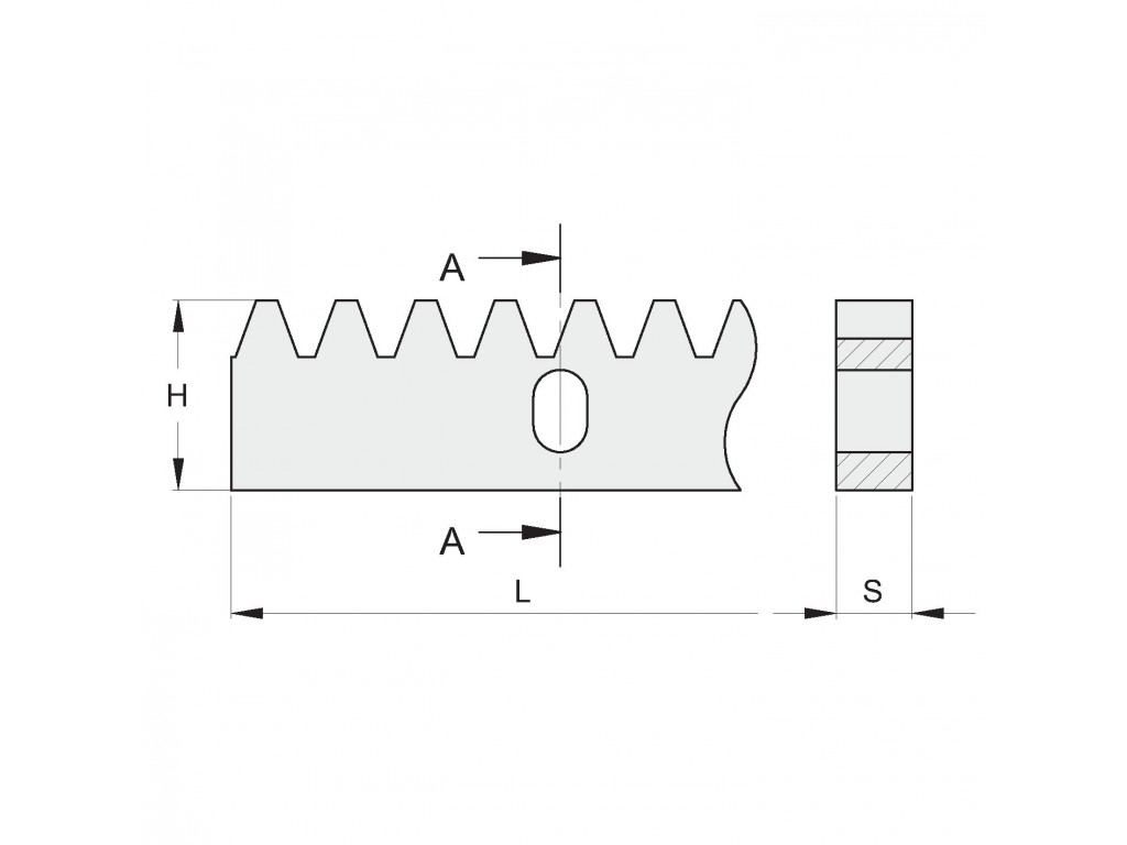 Cremagliera Zincata Asolata 30X12X1000 Mod.4 Fac 630/Zf