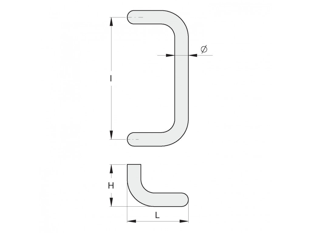 Maniglia 4 Curve D.20 Lucida A Saldare Fac 532 Vb1202.020.L