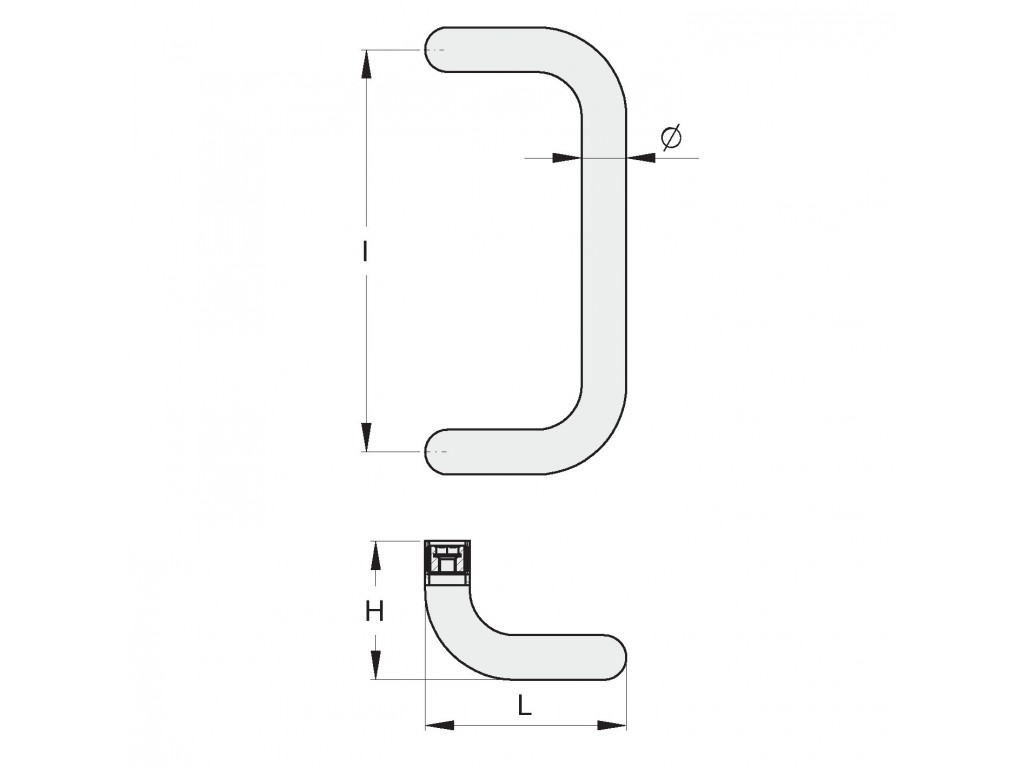 Maniglia Tappo 4 Curve D.20 Nera Fac 552 Vb1204.020.V