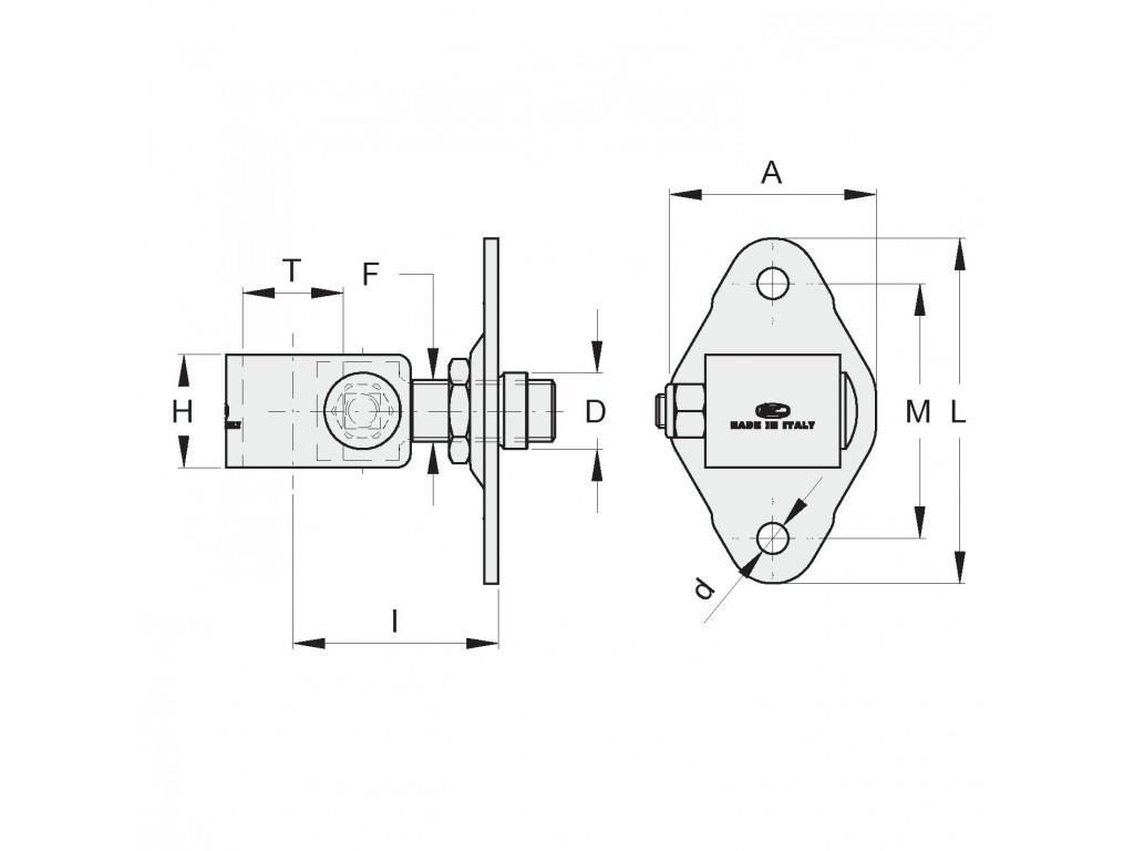 Cardine A Fascetta Con Piastra A 2 Fori Bombata Fac 141B.22