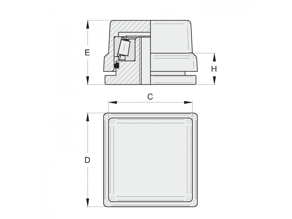 Cardine Inferiore Q.50X50 Con Cuscinetto Fac Vc4262.050