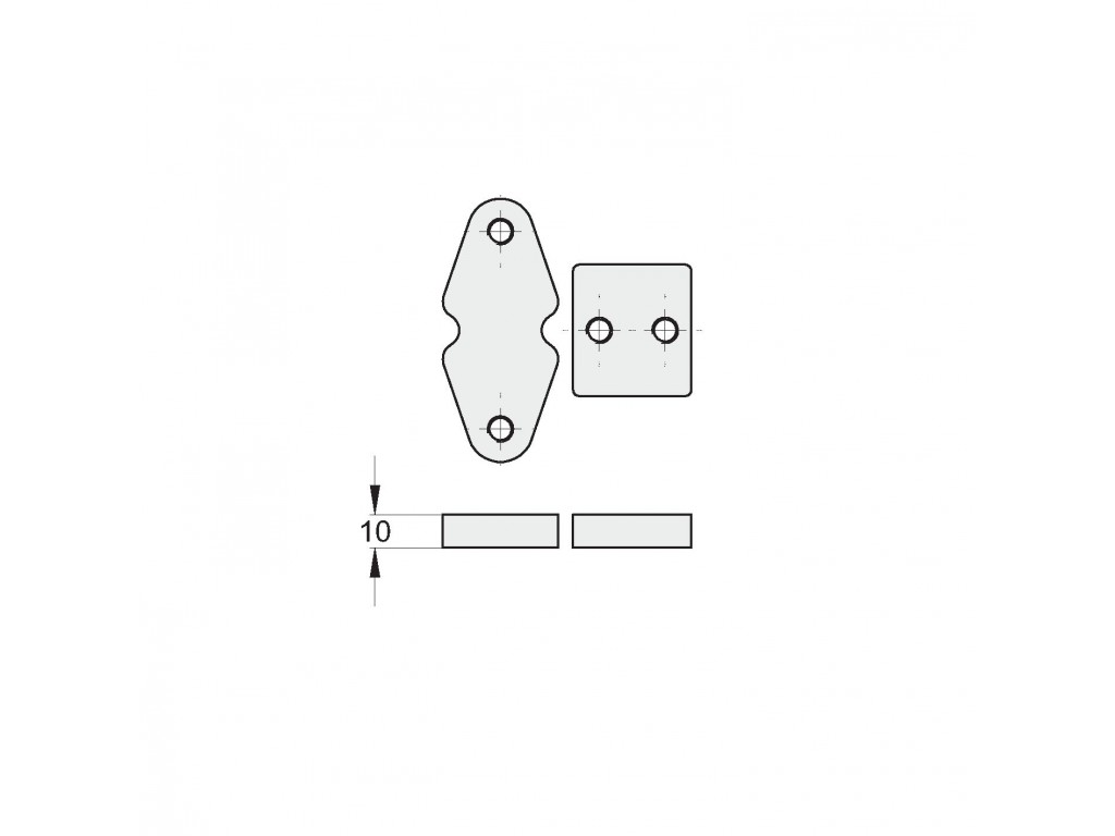 Kit Spessori 10 Mm E Viti Per Bifolding Sp.50 Mm Fac