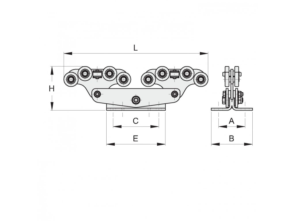 Carrello Guida Cancello Serie 3000 Heavy Fac Vd1111.140