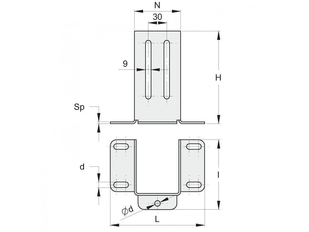 Supporto Battente Autoportante (1030-2030) Fac 1035