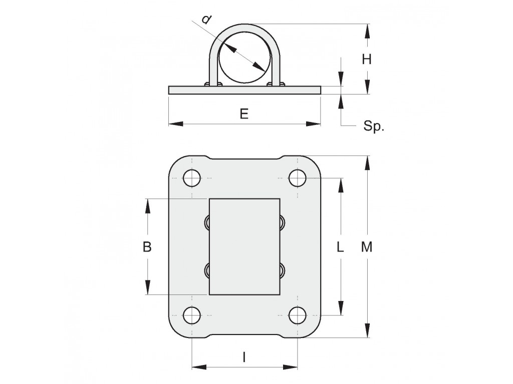 Cavallotti Per Catenacci D.16 Con Flange Larghe Fac 53E.16