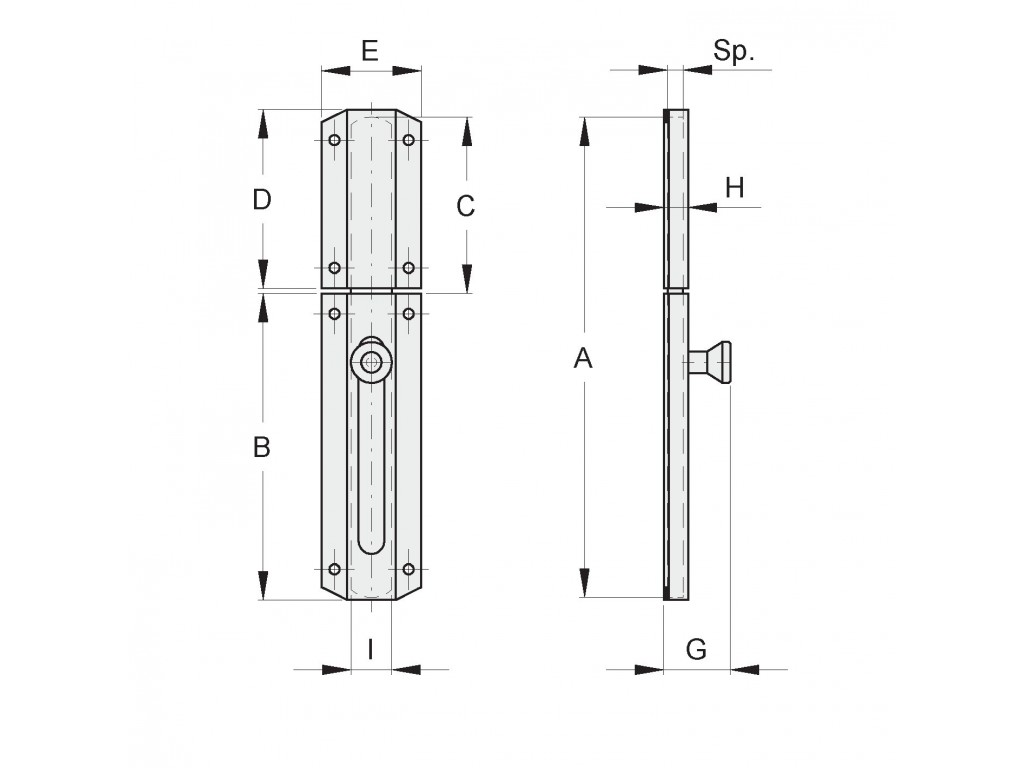 Catenaccio Mignon 120 Mm Zincato Fac 290.120 Vl0420.120