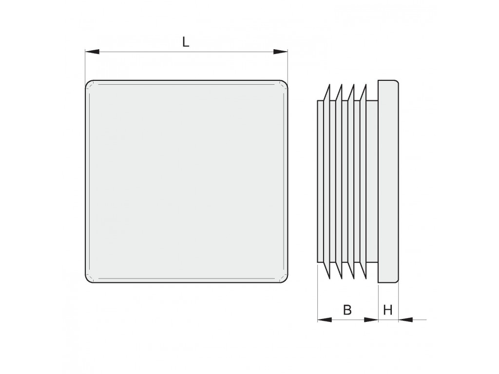 Inserto Lamelle Quadro 50X50 In Pe-Ld Nero Sp.1-3 Fac