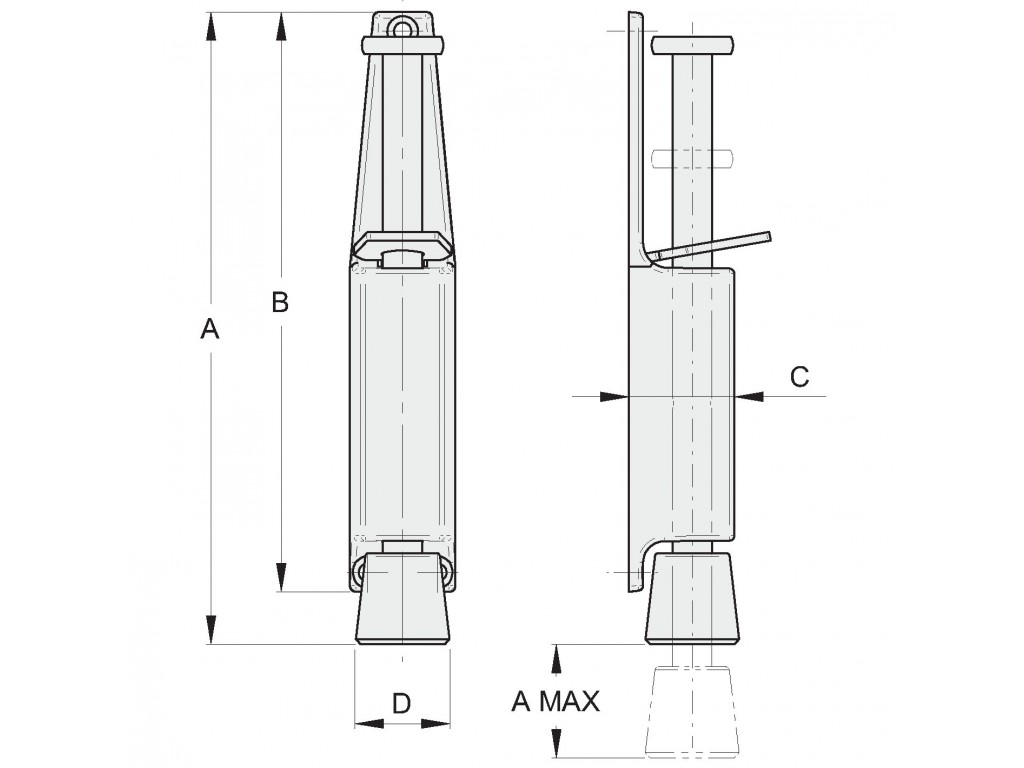 Fermaporte A Pedale Tipo Grande Argento Fac 331