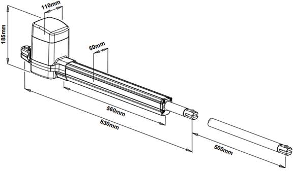 Kit Automazione 230V Dieffematic Bhe Up 500 Automatismo