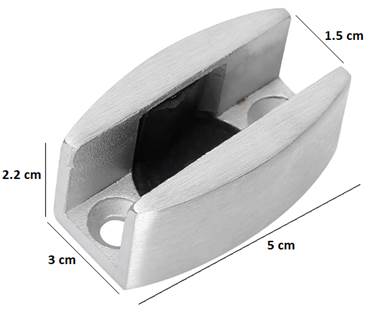 Set Guida A Terra Cristallo Vetro Elegante Porta Regolabile