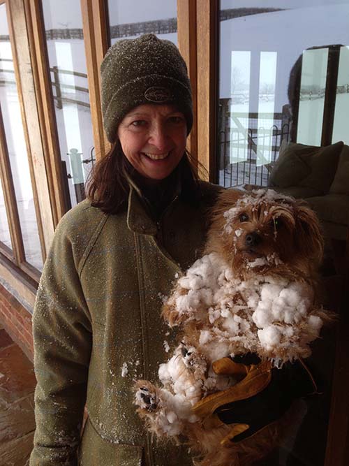 Monique Hope-Ross with a dog