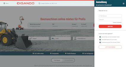 screenshot baumaschinenmieter anlegen schritt 1