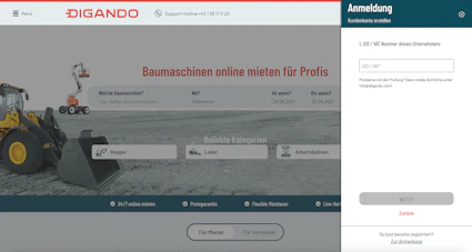 screenshot baumaschinenmieter anlegen schritt 2