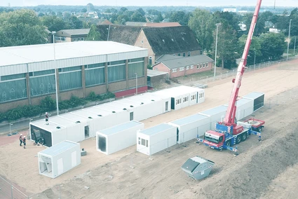 SANI Container auf Baustelle