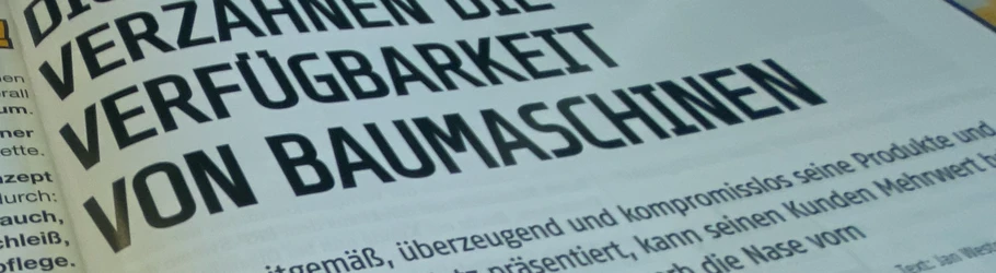 Foto des Interviews im PROTRADER Magazin: Digando & Traser verzahnen die Verfügbarkeit von Baumaschinen