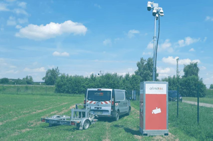 Alinotec VideoTower auf Grundstück