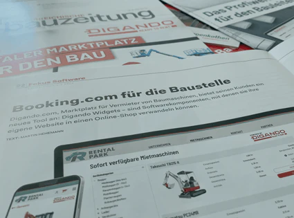 Foto Artikel "Booking.com für die Baustelle" in der Österreichischen Bauzeitung (Ausgabe 1-2/2024)