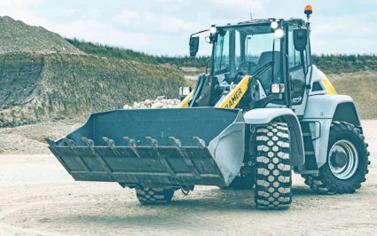 kramer radlader auf einer baustelle