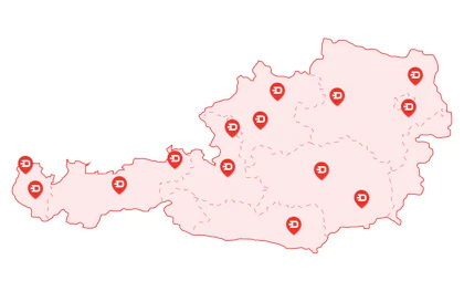 karte mit mietstationen von huppenkothen baumaschinen