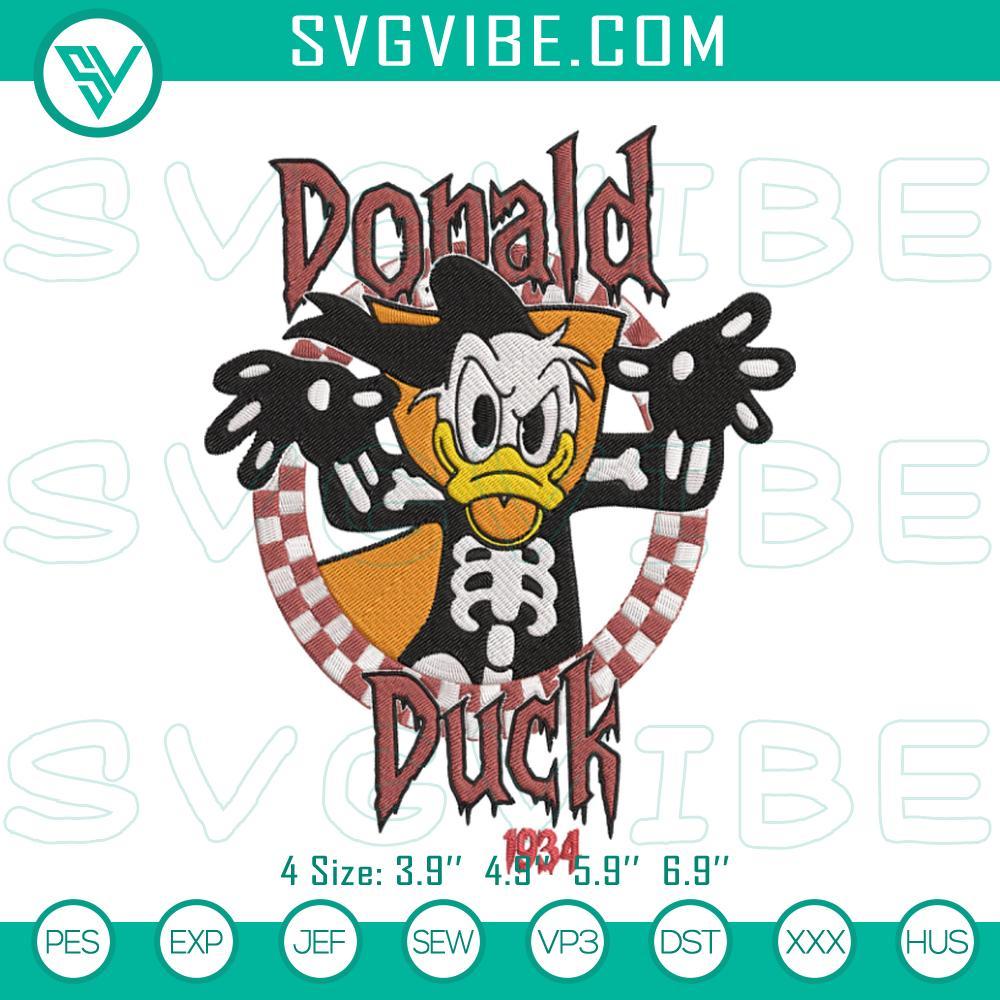 donald duck halloween 1934 embroidery designs for machine mockup