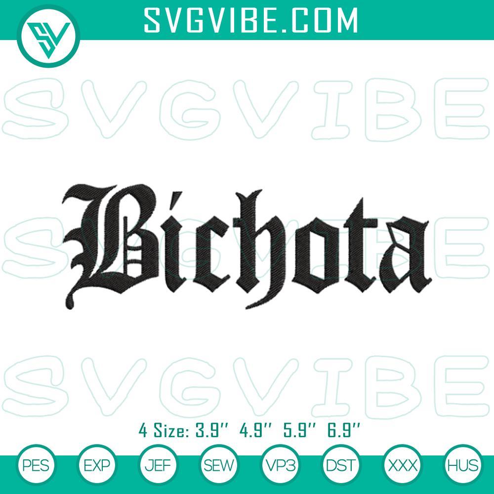 bichota logo embroidery designs karol g embroidery files mockup