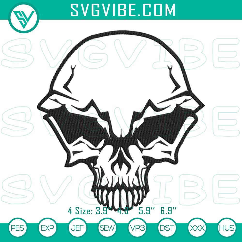 skull machine embroidery designs halloween embroidery files mockup